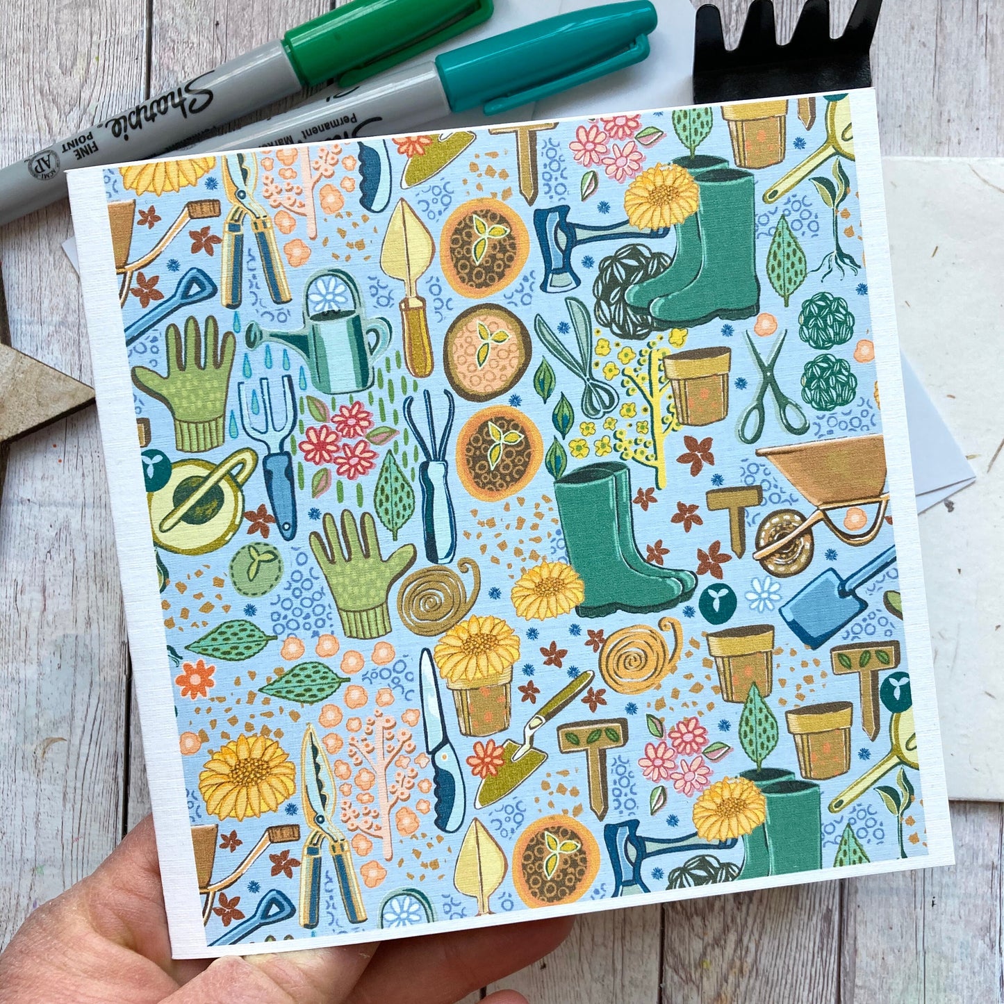 Gardening Birthday Card, Gardeners Greetings Card, Garden Lover Card, Card For Him, Card For Work Colleague, Any Occasion, Blank Greetings.
