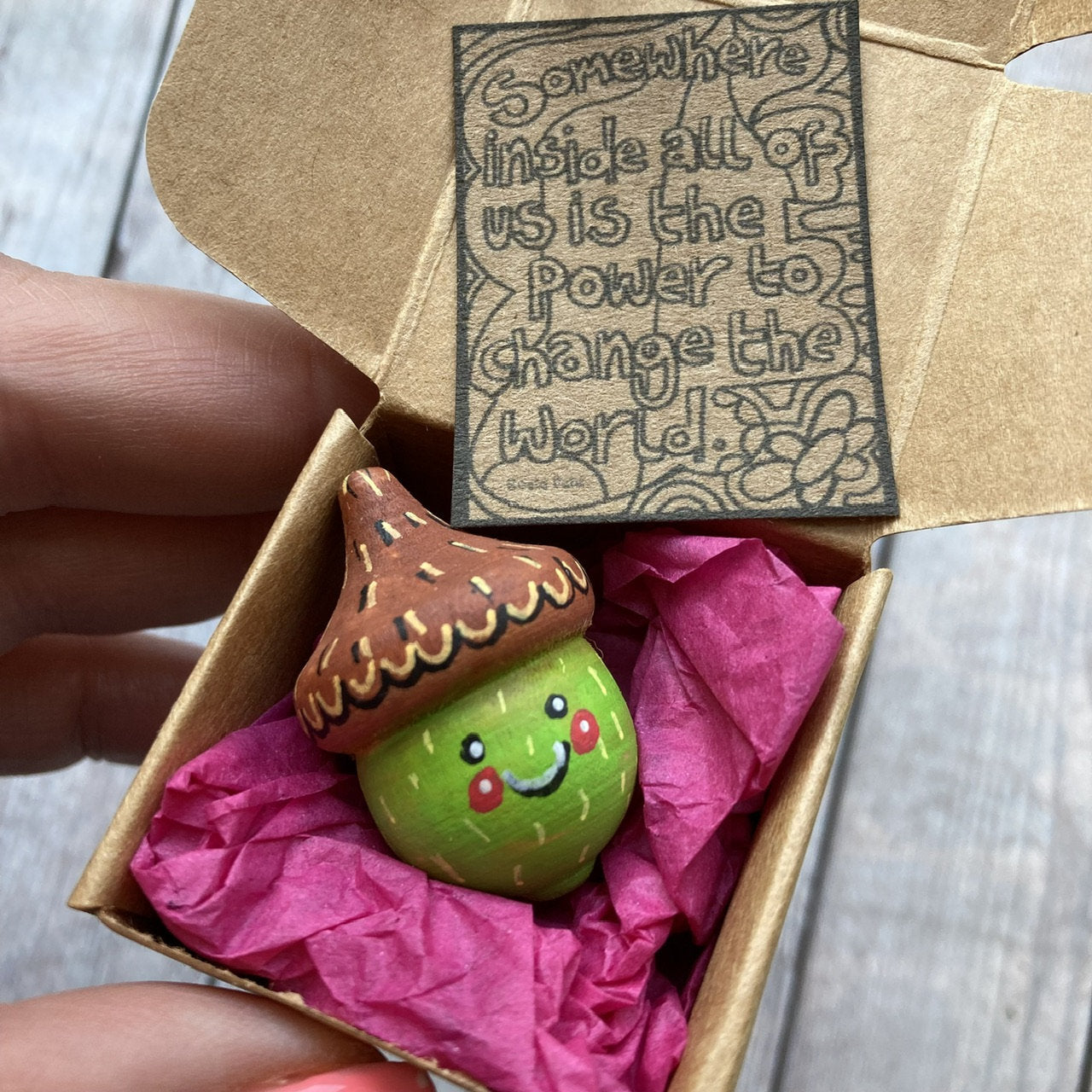 Little Acorn Positivity Gift, Teacher Gifts, Thank You, Thinking Of You, Get Well Soon, Change The World, You Are Special, Letterbox Gift.