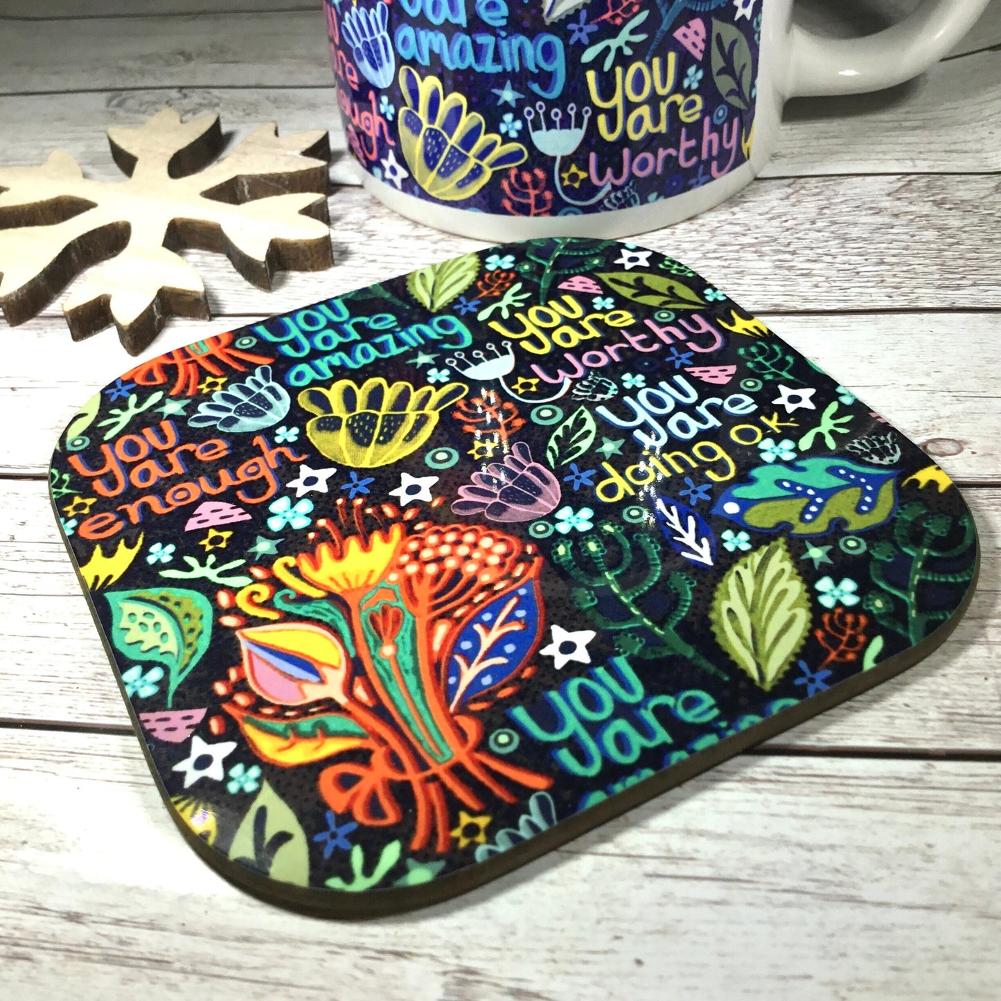 You Are Amazing Coaster, Motivational Quote Coaster, Positive Affirmation Coasters, Thinking Of You, Housewarming Gift, Inspirational Gifts.