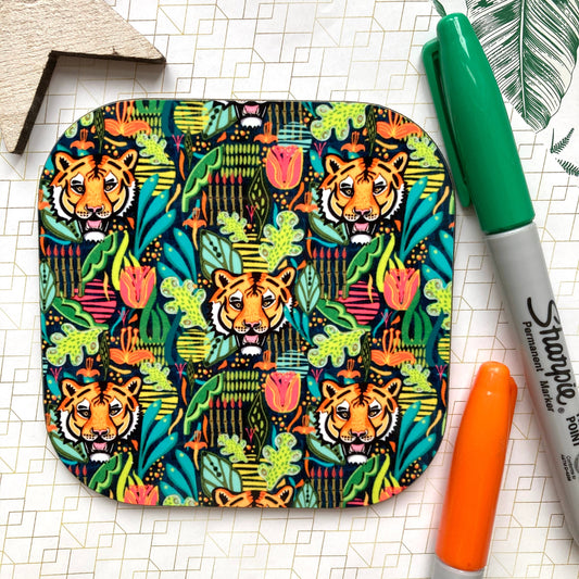 Tiger Animal Coasters, Jungle Coaster, Year of the Tiger, Housewarming Gift, Tiger Lover Gift, Gift For Animal Lover, Small Birthday Gifts.