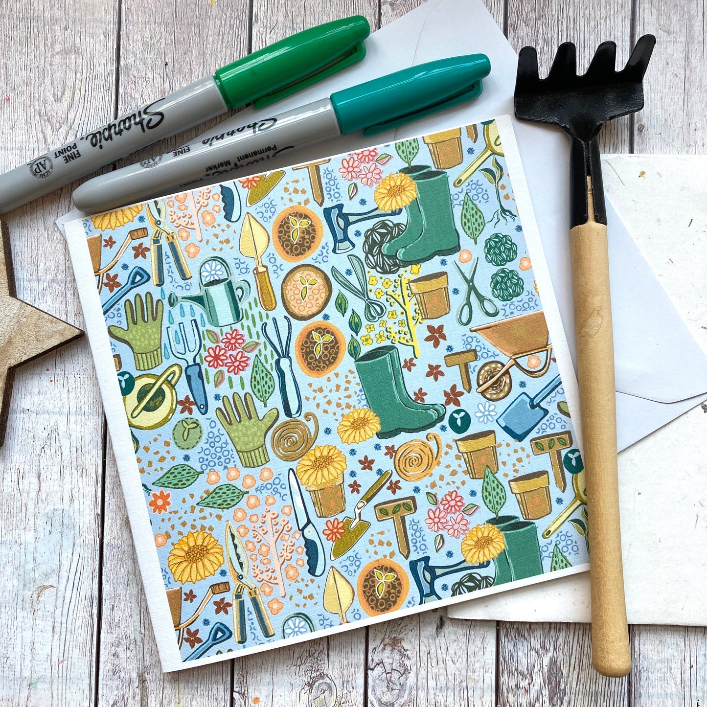Gardening Birthday Card, Gardeners Greetings Card, Garden Lover Card, Card For Him, Card For Work Colleague, Any Occasion, Blank Greetings.