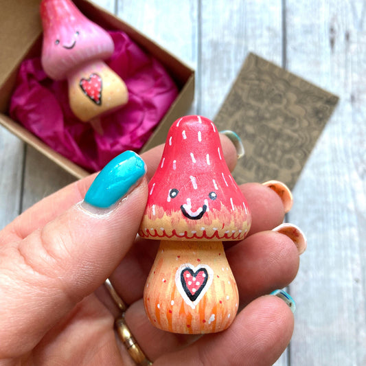 Enjoy The Little Things Mindfulness Gift, Mini Happy Mood Mushroom, Self Care, Friendship, Get Well Soon, Sending A Hug, Letterbox Gifts.