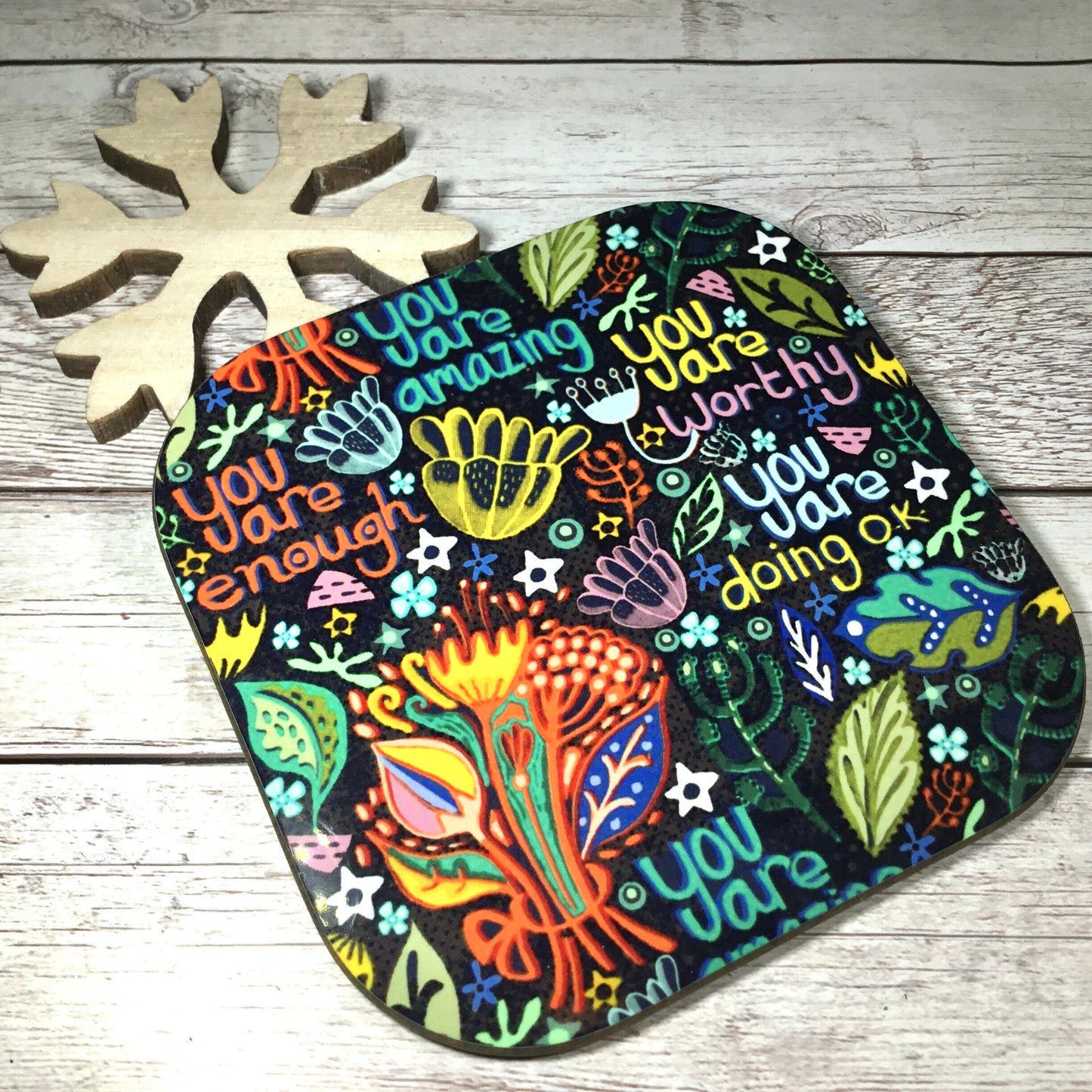 You Are Amazing Coaster, Motivational Quote Coaster, Positive Affirmation Coasters, Thinking Of You, Housewarming Gift, Inspirational Gifts.