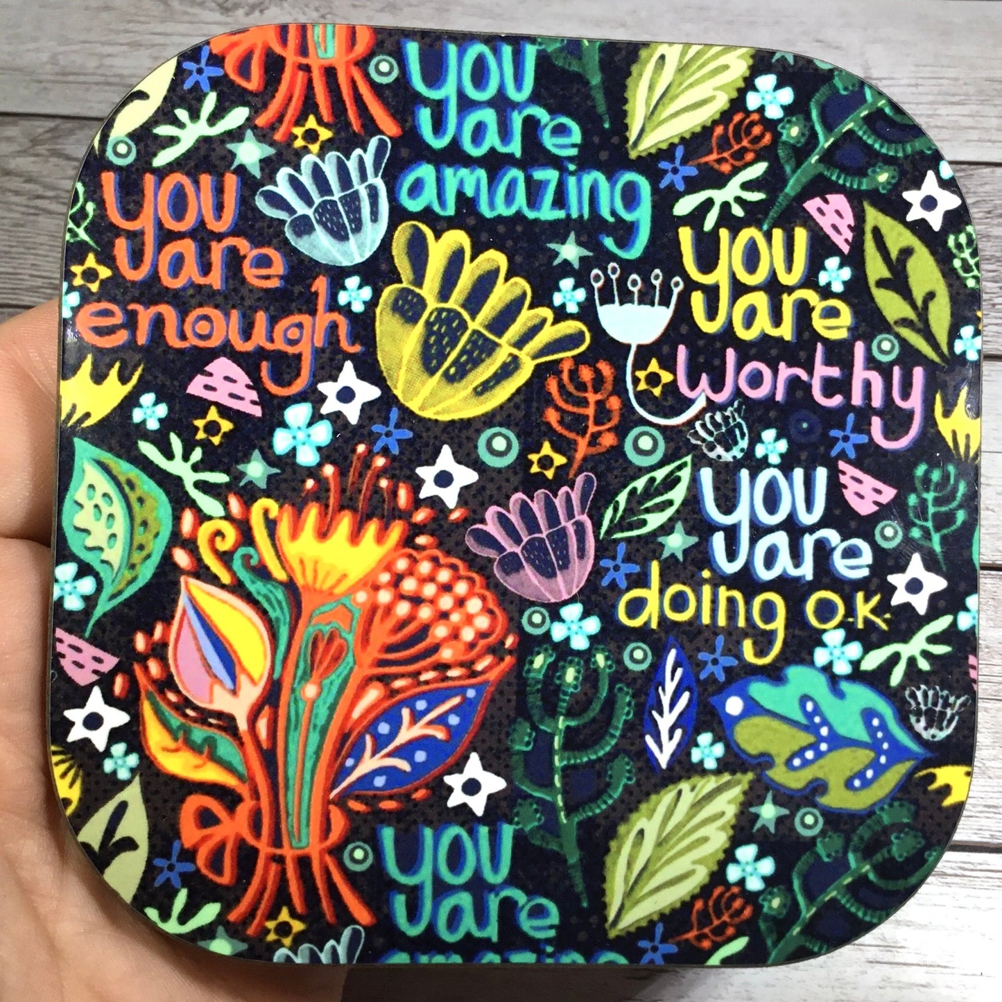 You Are Amazing Coaster, Motivational Quote Coaster, Positive Affirmation Coasters, Thinking Of You, Housewarming Gift, Inspirational Gifts.