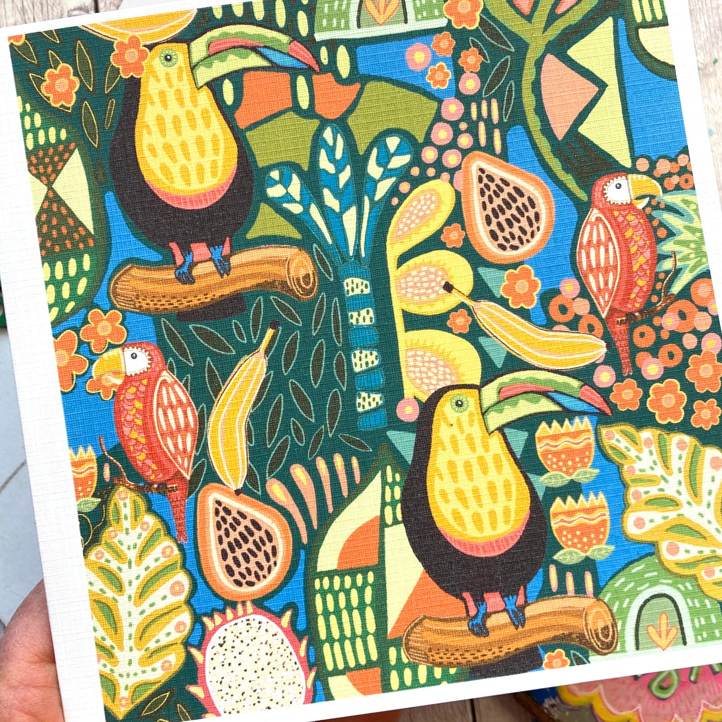 Toucan Bird Card, Tropical Birthday Card, Jungle Lover Card, Colourful Birthday Card,  Friend Card, Any Occasion, Blank Greetings.