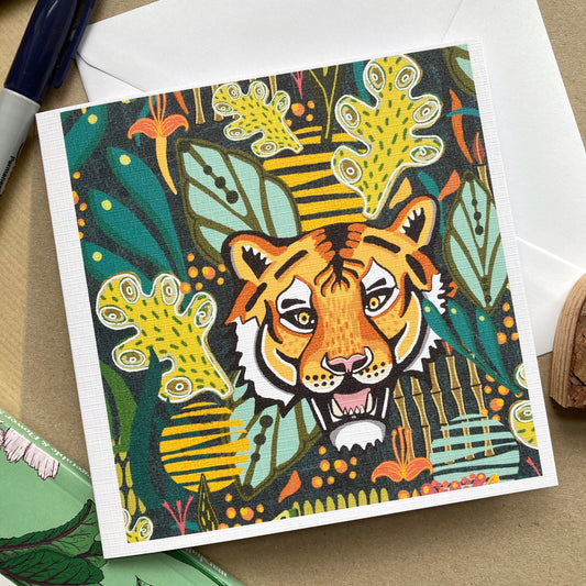 Tiger Greetings Card, Tiger Birthday Card, Year of the Tiger, Jungle Cat, Animal Lover Card, Card for Friend, Notecard, Card For Sister.