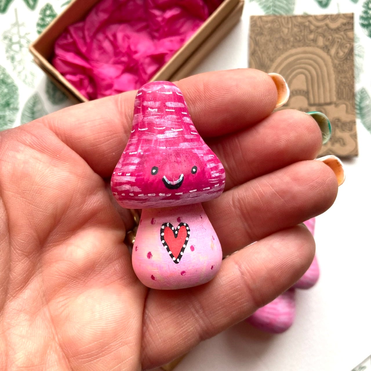 Stay Strong Mindfulness Gift, Mini Happy Mood Mushroom, Thinking of You, Friendship, Get Well Soon, Sending A Hug, Letterbox Gifts.