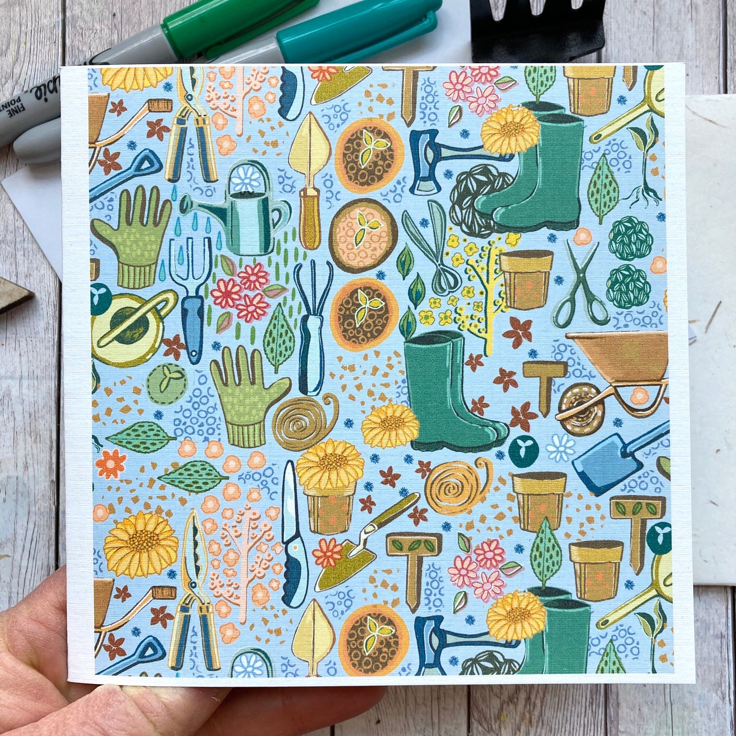 Gardening Birthday Card, Gardeners Greetings Card, Garden Lover Card, Card For Him, Card For Work Colleague, Any Occasion, Blank Greetings.