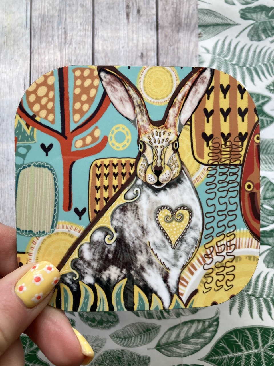 Hare Coaster, Mystical Hare, Woodland Animal Coasters, Hare Lover Gifts, Fun Gift, Rabbits and Hares, Birthday Gift Ideas, New Home Gifts.