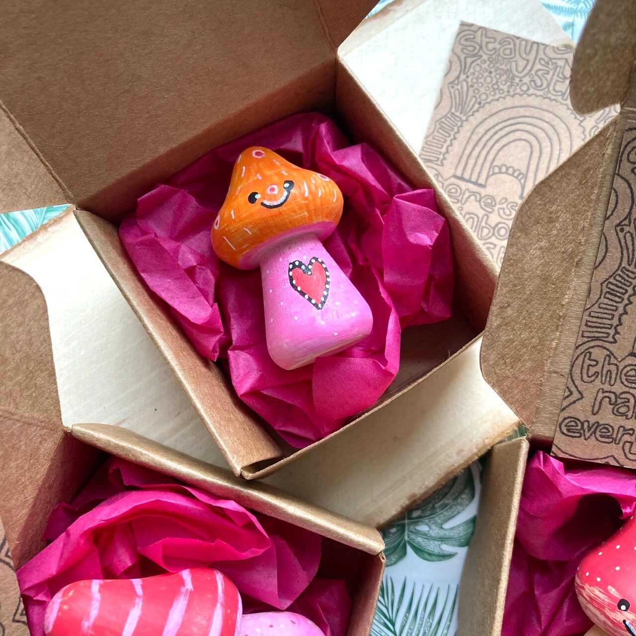 Stay Strong Mindfulness Gift, Mini Happy Mood Mushroom, Thinking of You, Friendship, Get Well Soon, Sending A Hug, Letterbox Gifts.