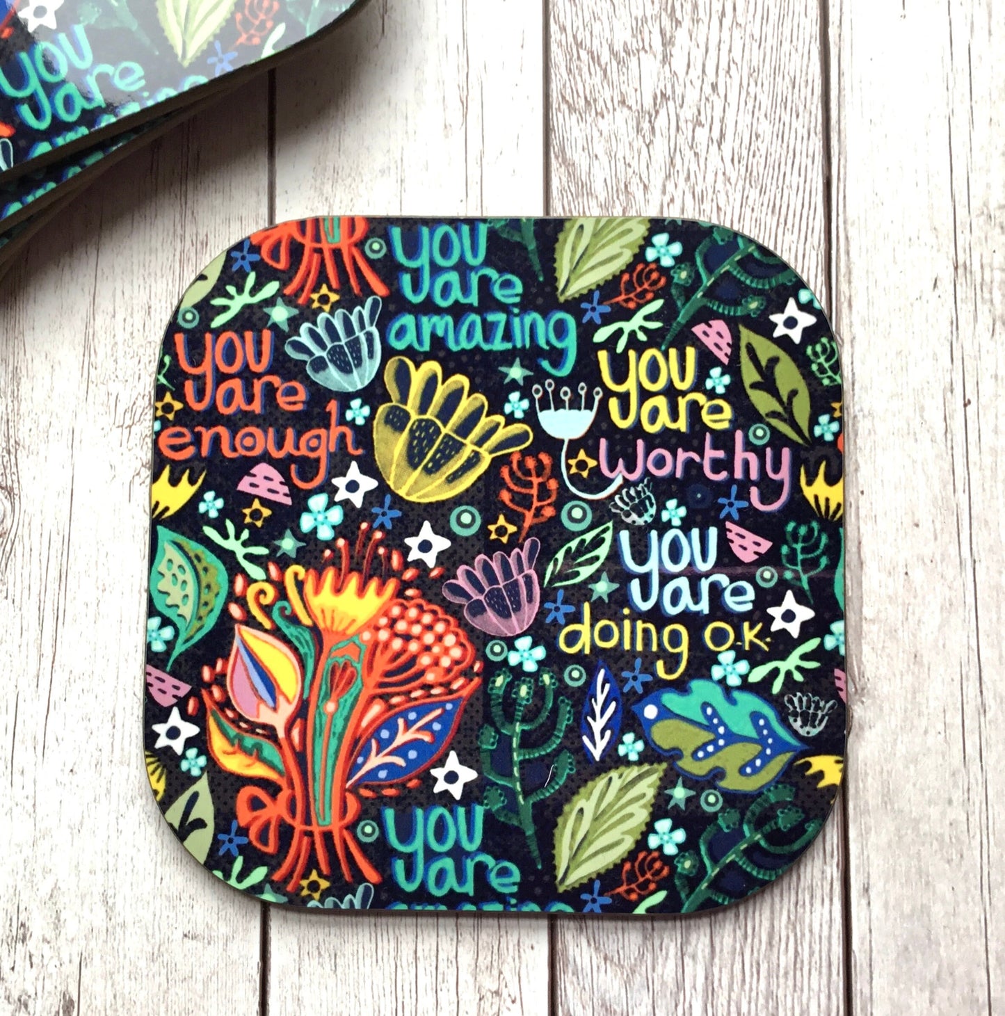 You Are Amazing Coaster, Motivational Quote Coaster, Positive Affirmation Coasters, Thinking Of You, Housewarming Gift, Inspirational Gifts.