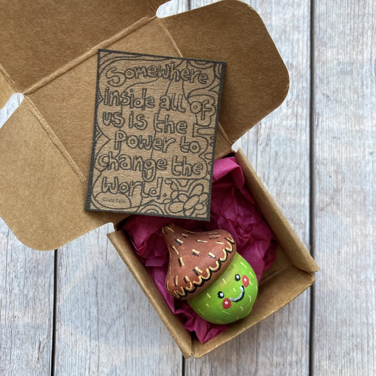 Little Acorn Positivity Gift, Teacher Gifts, Thank You, Thinking Of You, Get Well Soon, Change The World, You Are Special, Letterbox Gift.