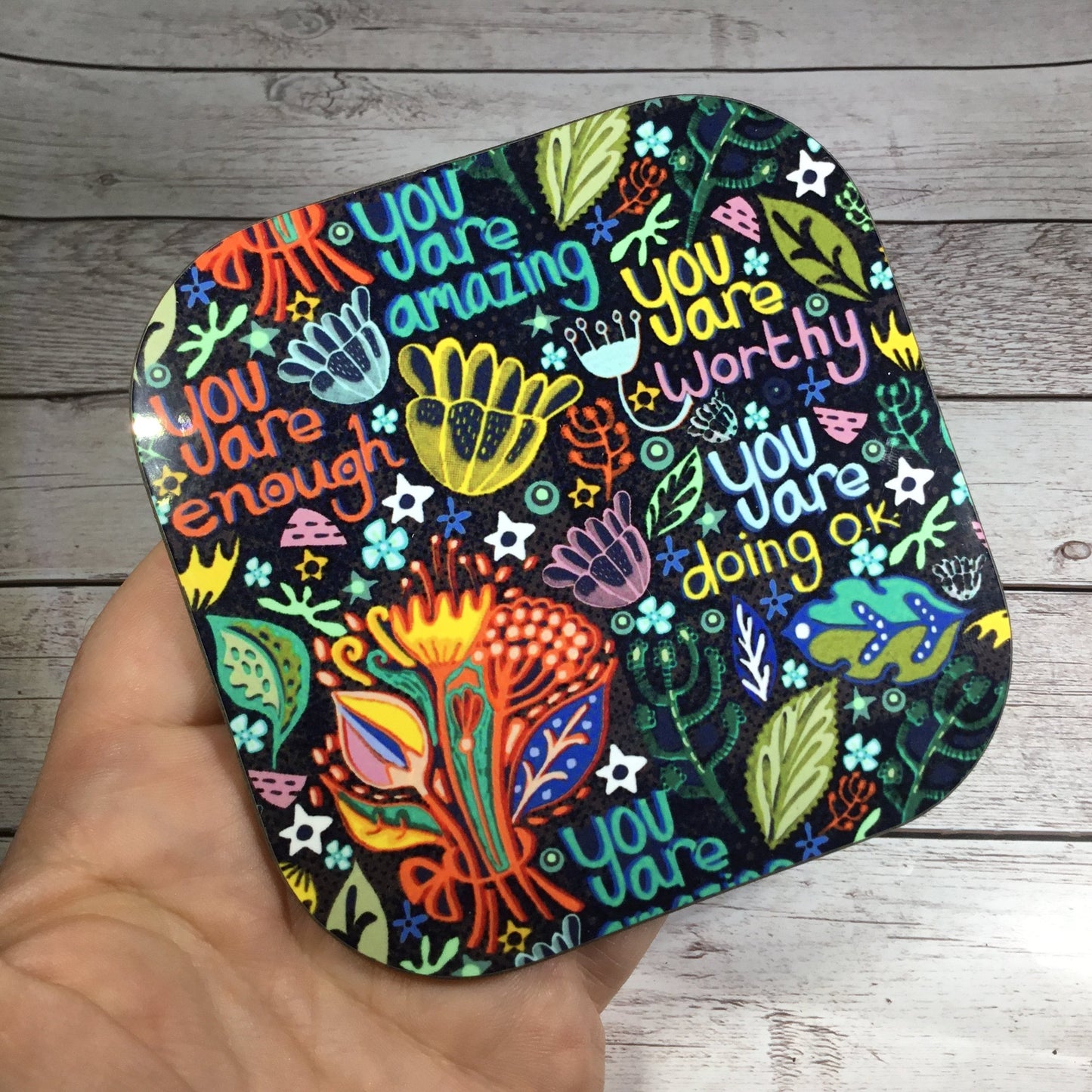 You Are Amazing Coaster, Motivational Quote Coaster, Positive Affirmation Coasters, Thinking Of You, Housewarming Gift, Inspirational Gifts.