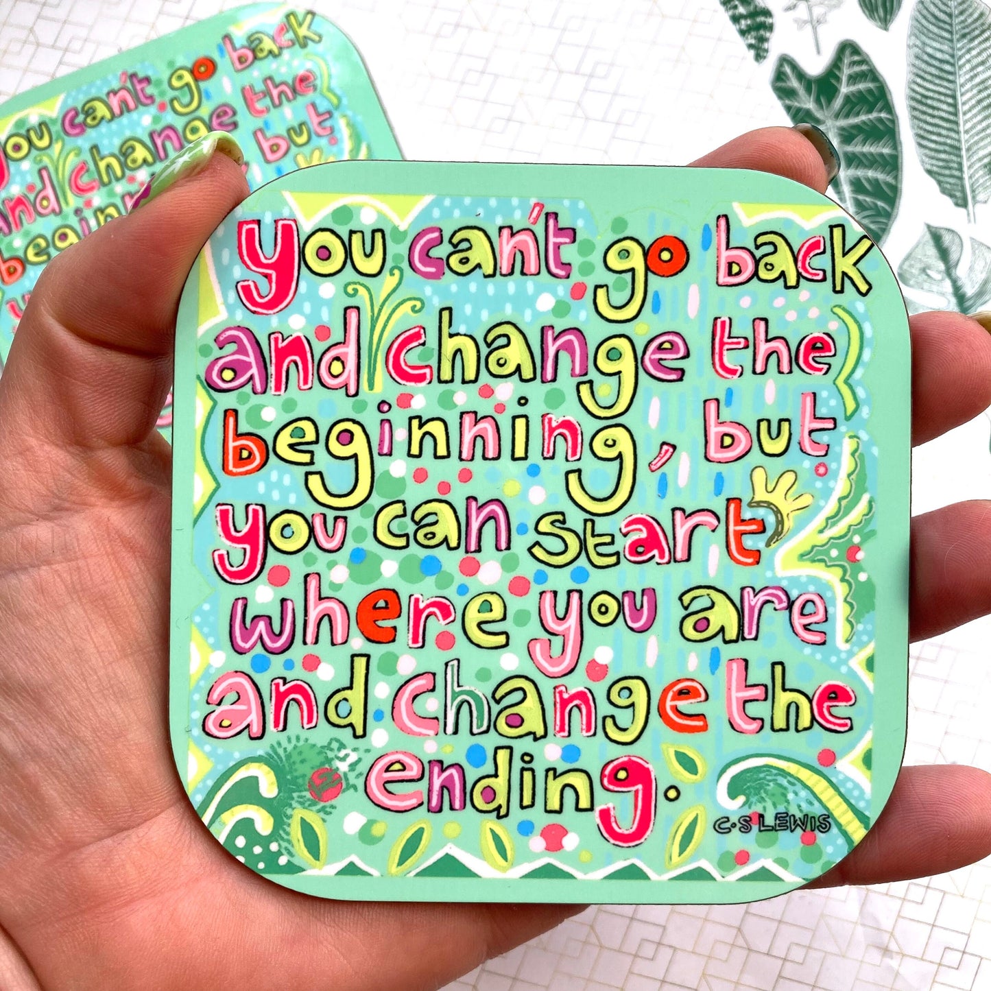 Start Where You Are Coaster, Motivational Quote, Positive Coasters, Thinking Of You, Housewarming Gift, Inspirational Gifts, Letterbox Gifts