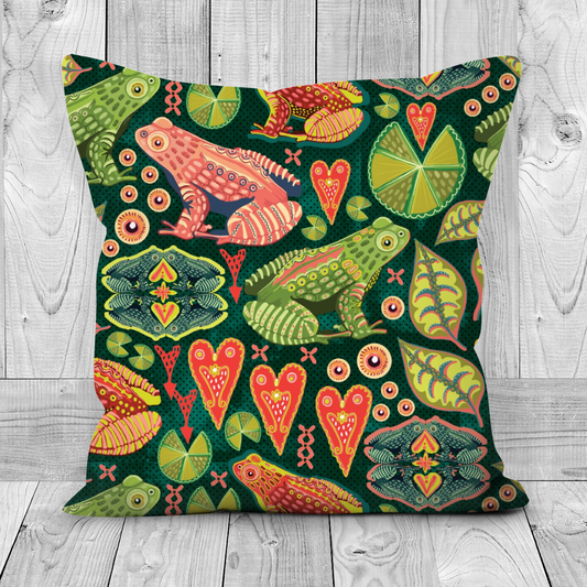 Fancy Frogs Cushion