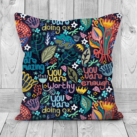Positive Quotes Cushion