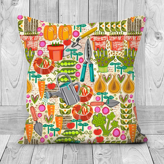 Gardening faux suede cushion